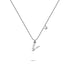Solid 925 Sterling Silver Initial Crystal Personalised Alphabet Letter Necklace Silver
